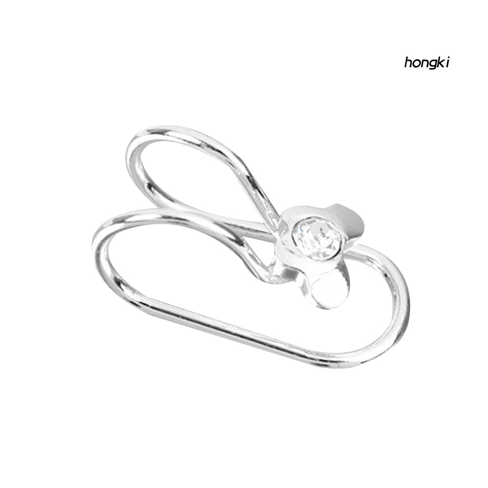 1 Khuyên Vành Tai Đính Đá / Ngọc Trai Giả Thời Trang Cho Nữ