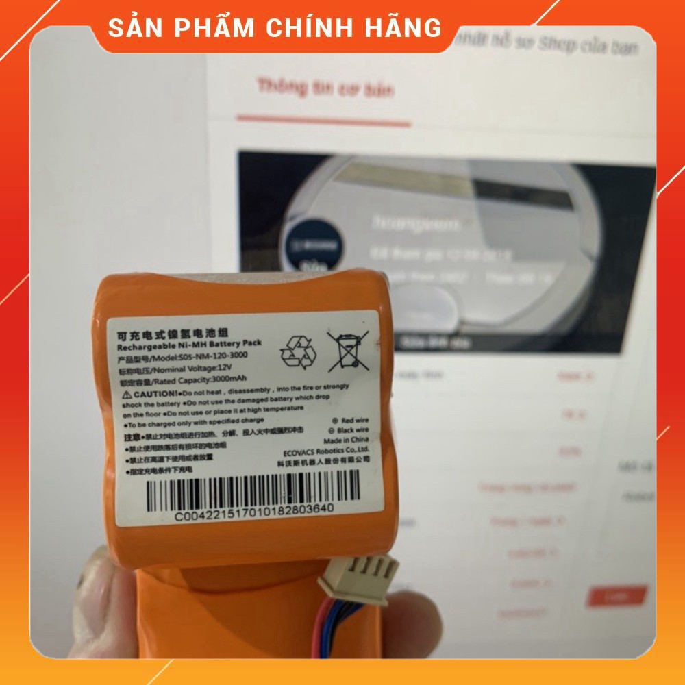 pin chính hãng deebot DN33 DN320 DE53 DE55 DD35 DD37