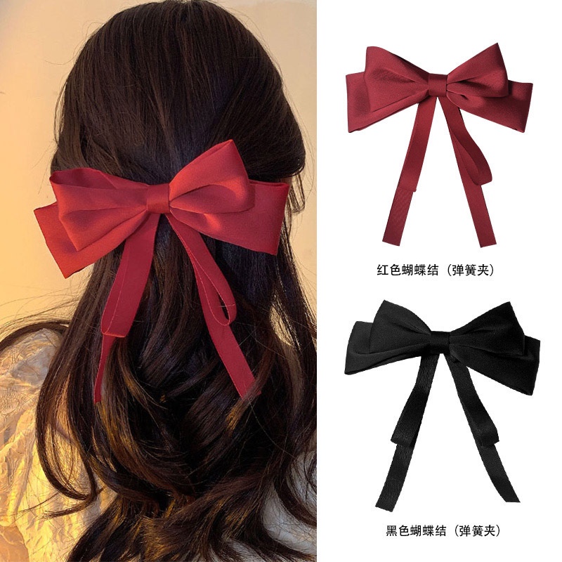 Kẹp Tóc Hình Nơ Lớn Thời Trang Mùa Xuân Hàn Quốc Cho Nữ