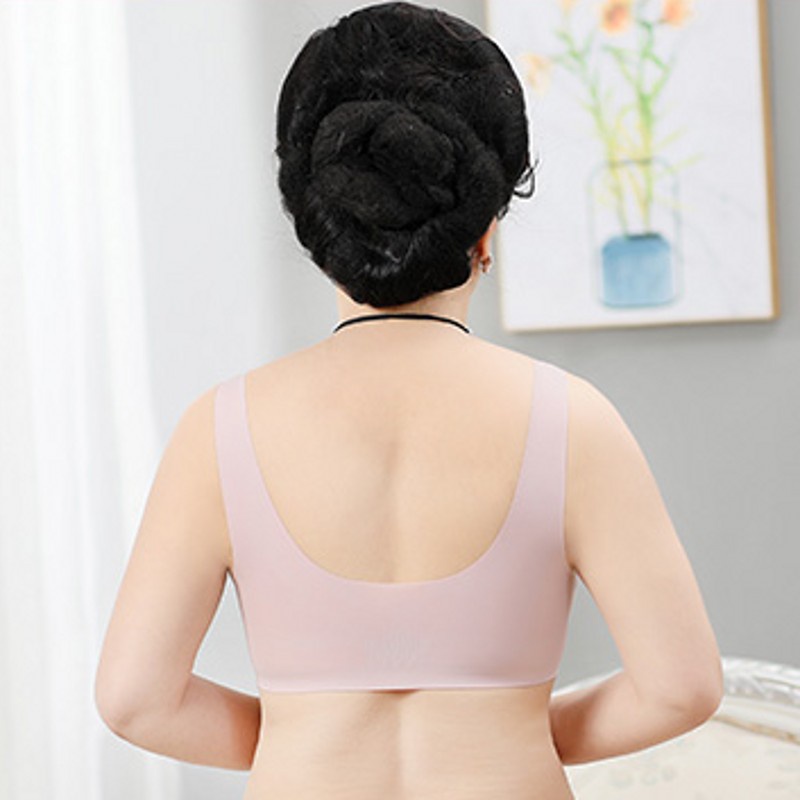 Áo Ngực Cài Nút Phía Trước Co Giãn Không Dây Kiểu Mới Dành Cho Phụ Nữ Trung Niên Và Lớn Tuổi
