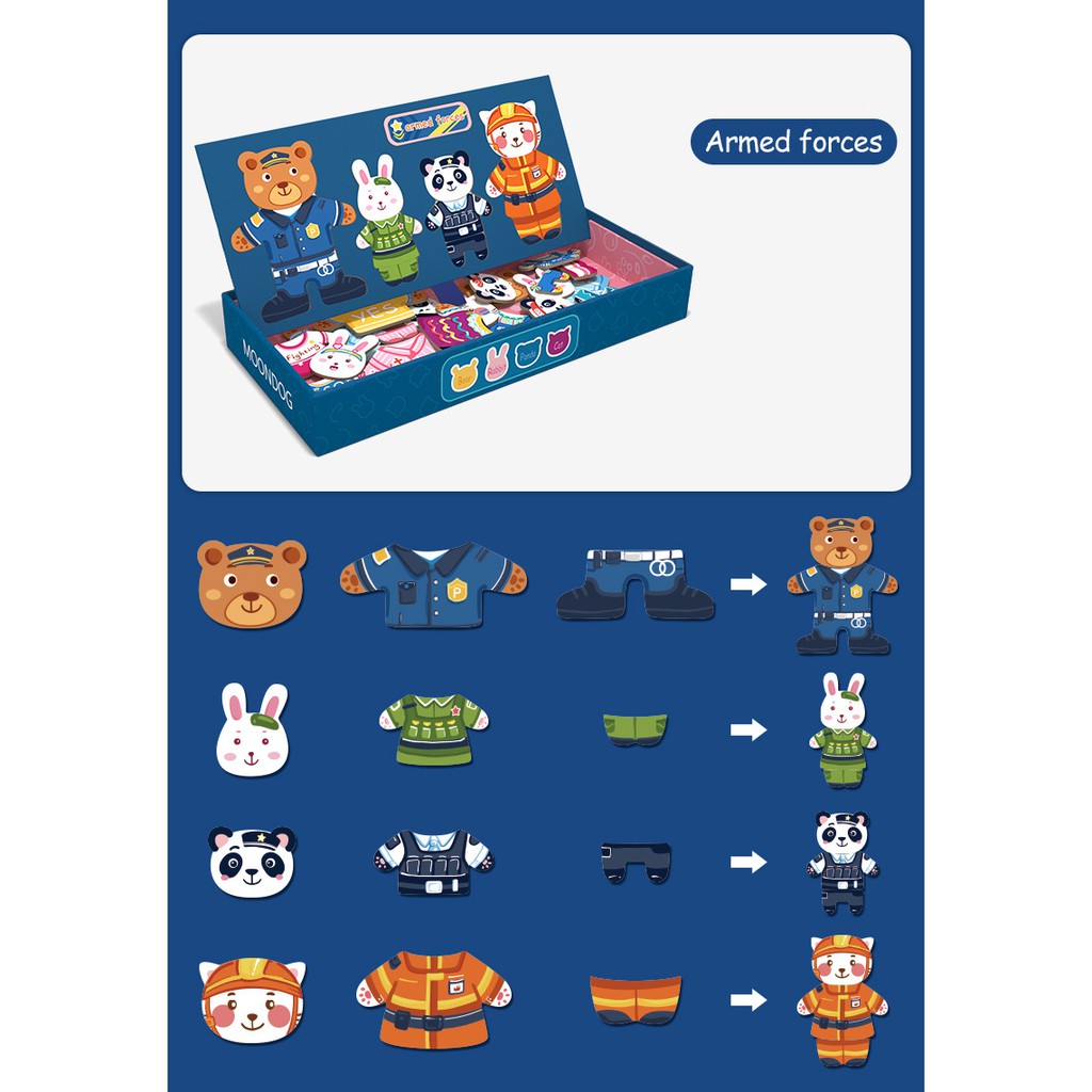 Bộ Ghép Hình Động Vật Giúp Bé Tìm Hiểu Các Nghề Xung Quanh – Dumi Shop