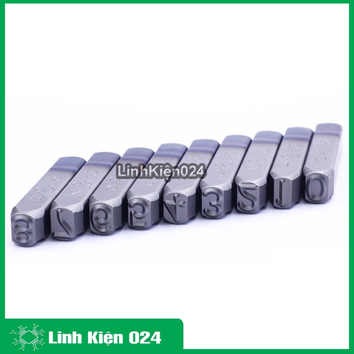 Bộ Đột, Khắc Số Kim Loại 10mm YC-602 (Thép Tôi Luyện Siêu Cứng)