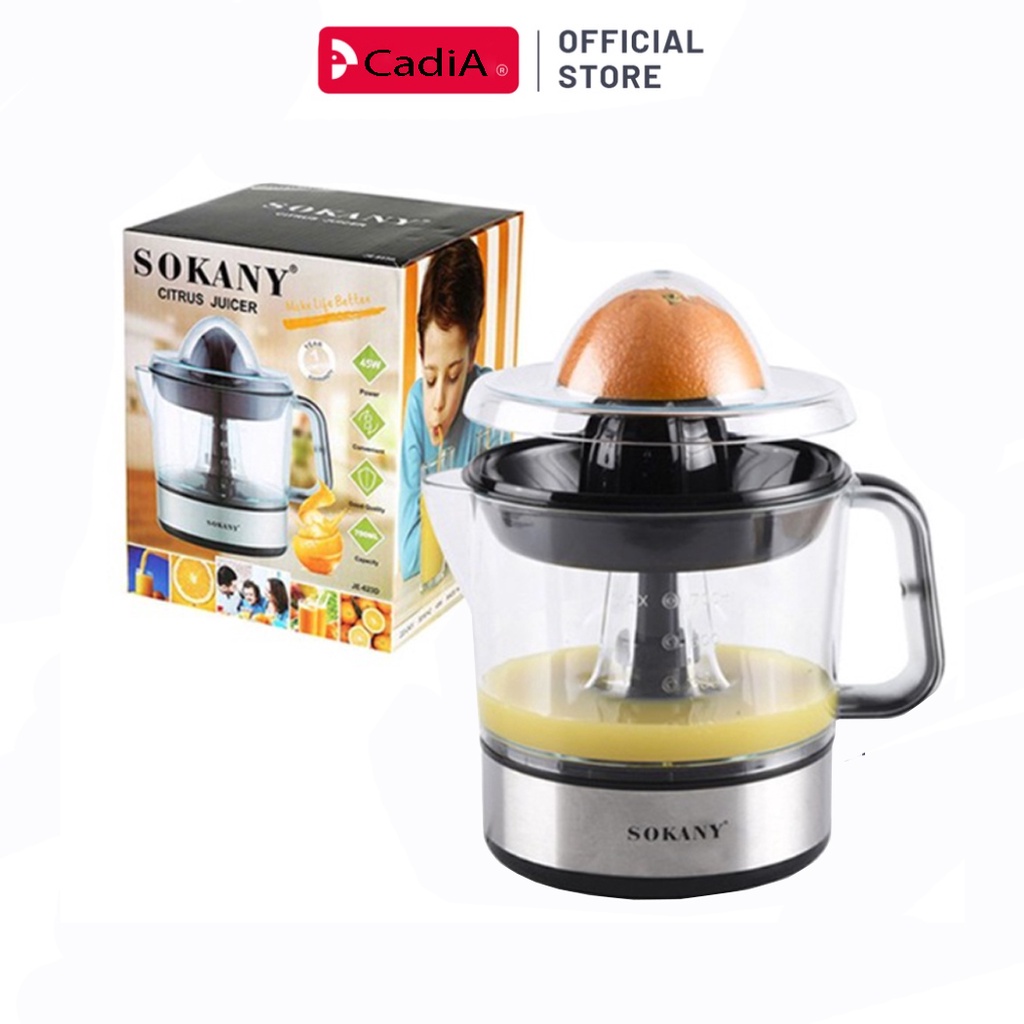 Máy vắt cam Sokany, ép nước cam chính hãng dung tích 700ml tự động vắt và lọc hạt