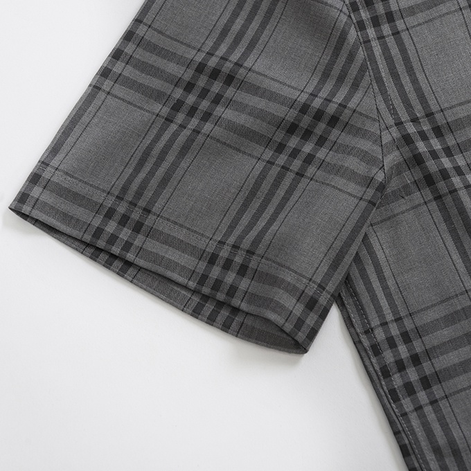 Áo Sơ Mi Nam Ngắn Tay Công Sở Trung Niên Anton Kẻ Sọc Caro Sợi Tre Xám - NC127 | BigBuy360 - bigbuy360.vn