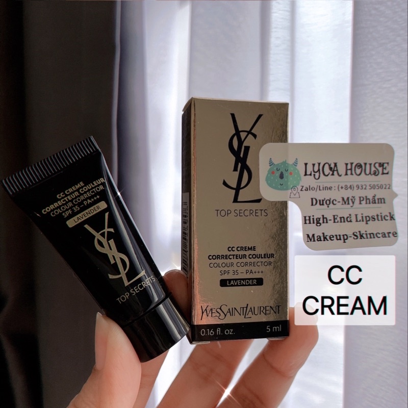YSL - Yves Saint Laurent - Kem Lót TOP SECRET CC CREAM Colour Corrector Lavender SPF 35 / PA +++ 5ml