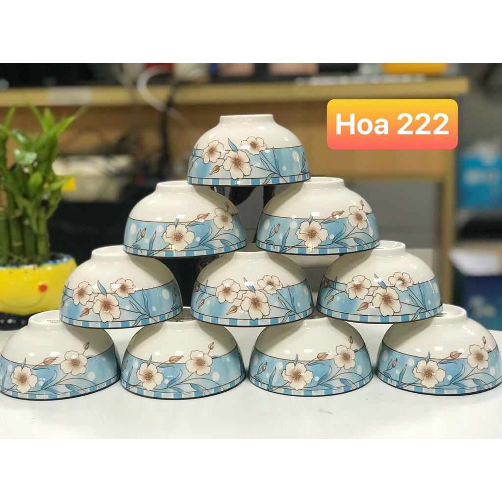 Bát Cơm - Họa Tiết 4D Nhã Nhặn-Sang Trọng-Men Dầy Dặn-Đẳng Cấp ( hoa văn ngẫu nhiên )
