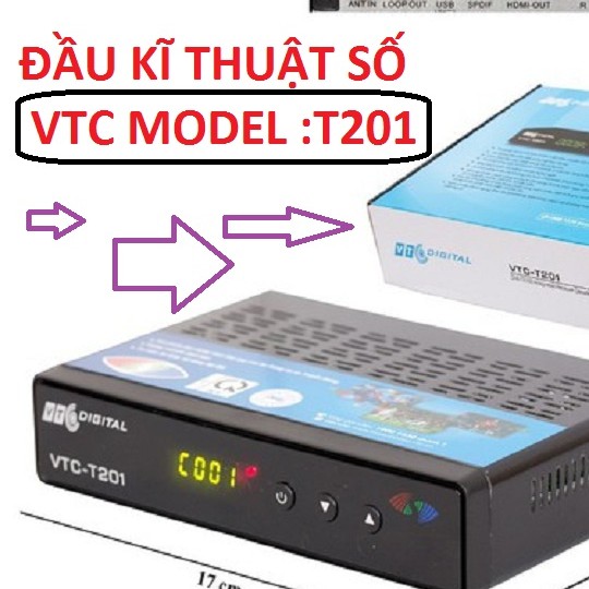 Đầu thu kỹ thuật số,đầu thu mặt đất VTC T201 - đầu thu truyền hình số vtc 201
