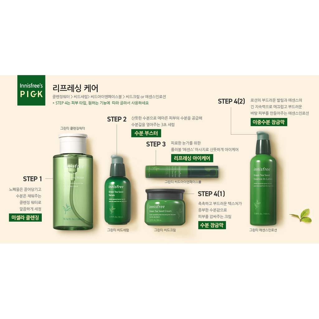 innisfree step by step green tea