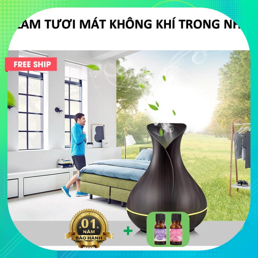 [Free Ship] Máy khuếch Tán Tinh Dầu Phun bằng Sóng Siêu Âm - Có REMOTE - [TẶNG KÈM 1 LỌ TINH DẦU]