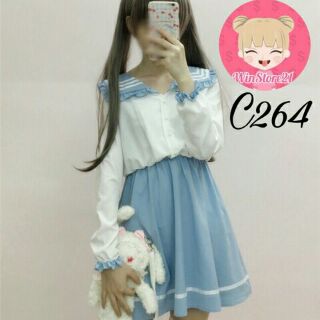 Đầm thủy thủ tiểu thư ulzzang