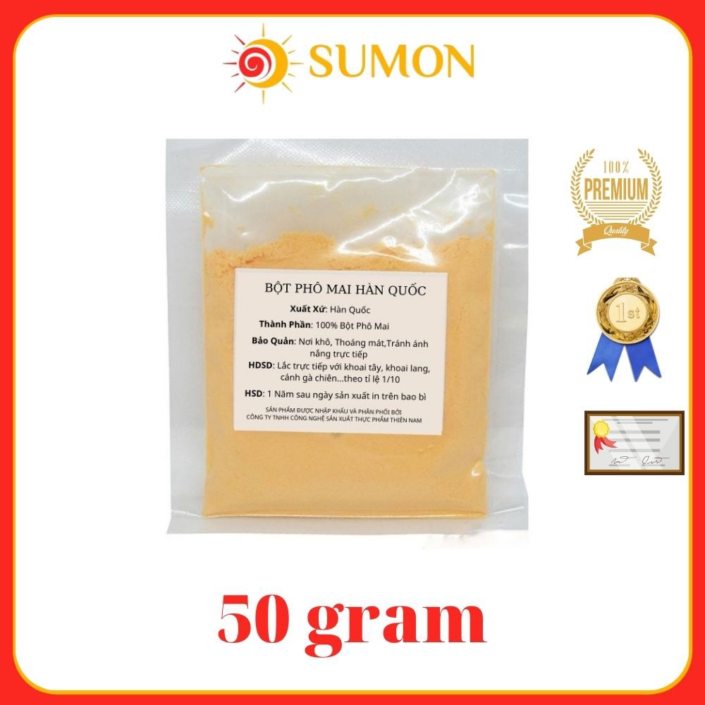 Bột phô mai lắc SUMON bột phô mai Hàn Quốc lắc bánh gạo, khoai tây, khoai lang, gà rán, bắp rang MS17 ( 50gram cao cấp)