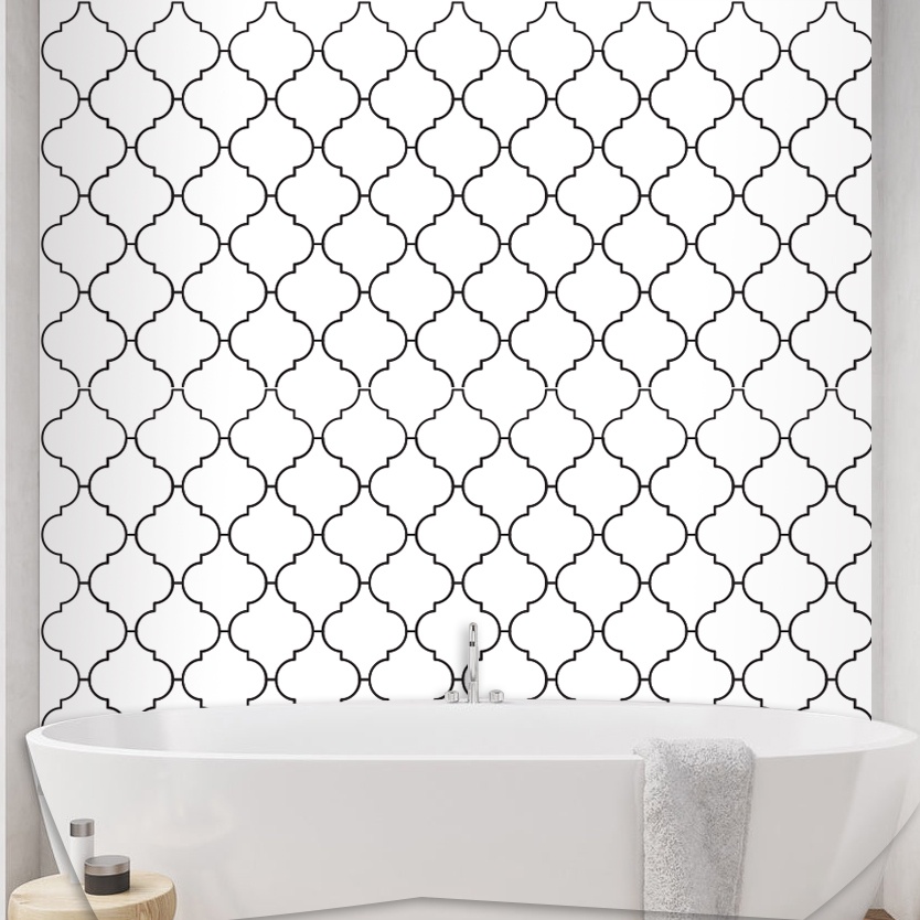 Cuộn 2 mét dài Decal gạch bông dán bếp dán tường, nhà tắm_kt 200x60cm FL200