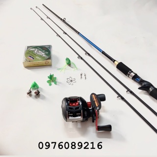 combo cần câu shimano 2 ngọn dài 2m4 + máy ngang CD201 + phụ kiện y hình ( big sale)