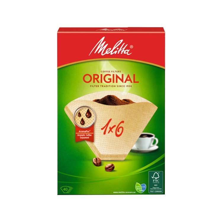 Combo giấy lọc Melitta 1x6 - Nhập khấu chính hãng 100% từ thương hiệu Melitta, Đức