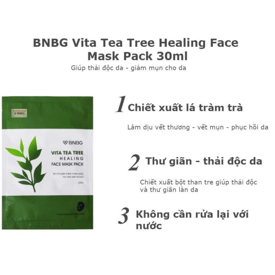 Mặt Nạ Giấy BNBG Vita Tea Tree Healing Face Mask Pack 30ml
