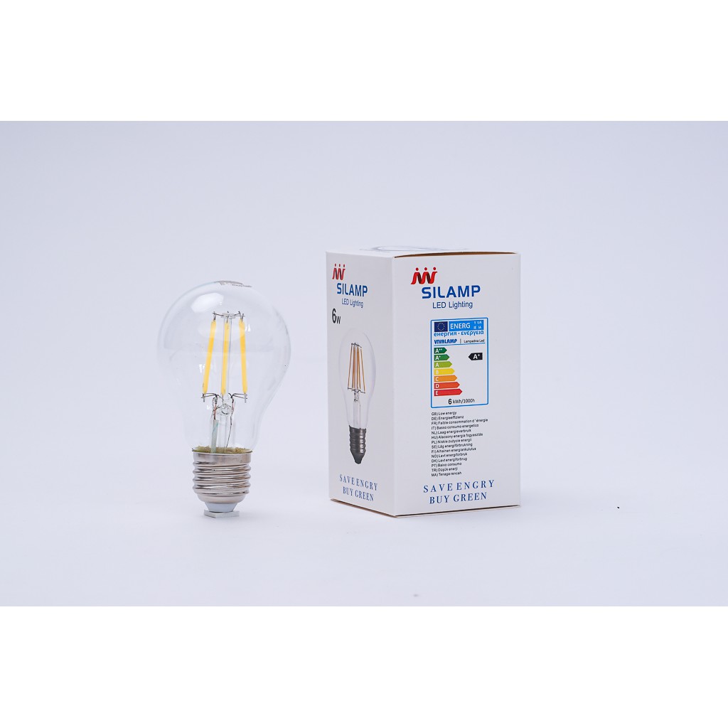 BÓNG ĐÈN LED Dây Tóc Edison A60 6W E27