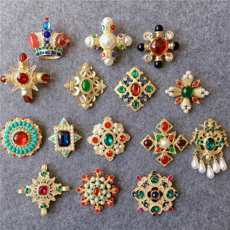 Ghim Cài Áo Đính Ngọc Trai Nhân Tạo Phong Cách Baroque Thời Trang Cho Nữ