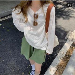 Set áo pull trắng quần xanh
