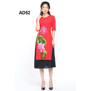 Áo dài cách tân cao cấp- họa tiết sen duyên dáng