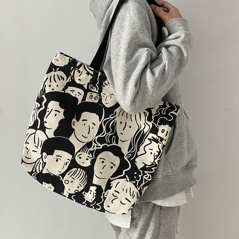 Túi Xách canvas Cỡ Lớn Thời Trang Hàn Quốc