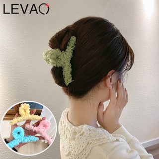 Kẹp Tóc Vải Màu Trơn Phong Cách Hàn Quốc Xinh Xắn Cho Nữ