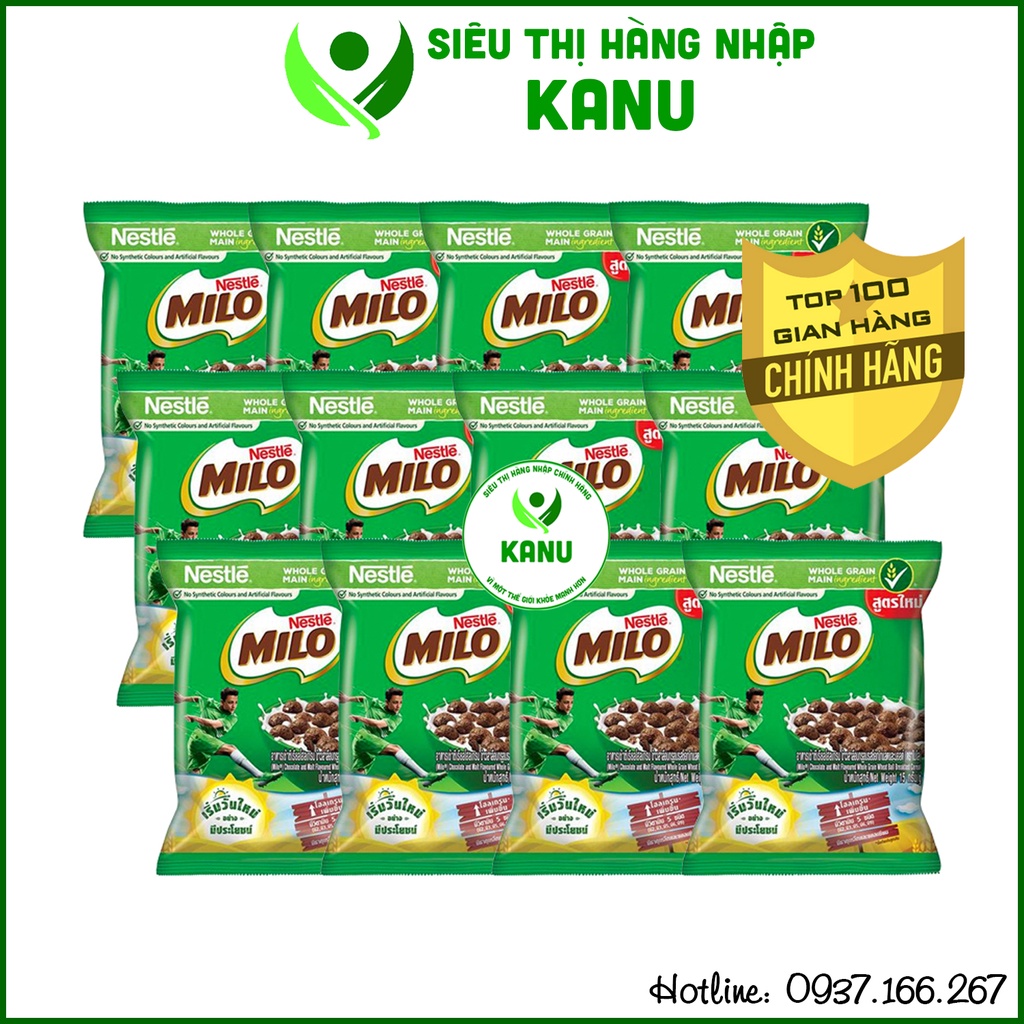 Snack ngũ cốc ăn sáng Milo Nestle Thái Lan - đồ ăn vặt Thailand ngon rẻ