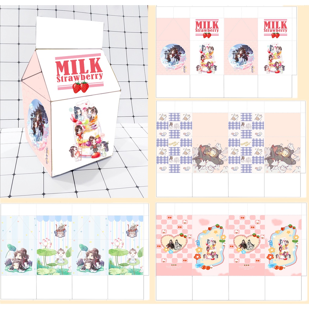 Hộp quà trần tình lệnh HQSI43 hộp quà hộp sữa cute hộp dễ thương hoạt hình 18*10*10cm