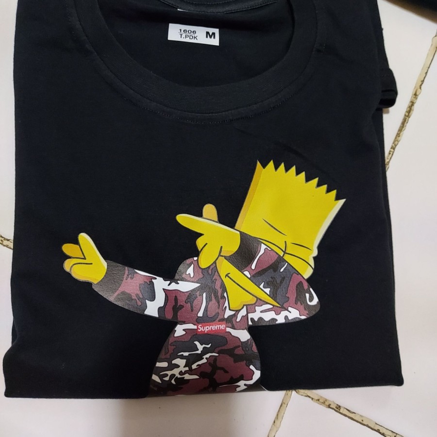 Áo Thun In Hình Simpson X Supreme 30s Thời Trang Năng Động