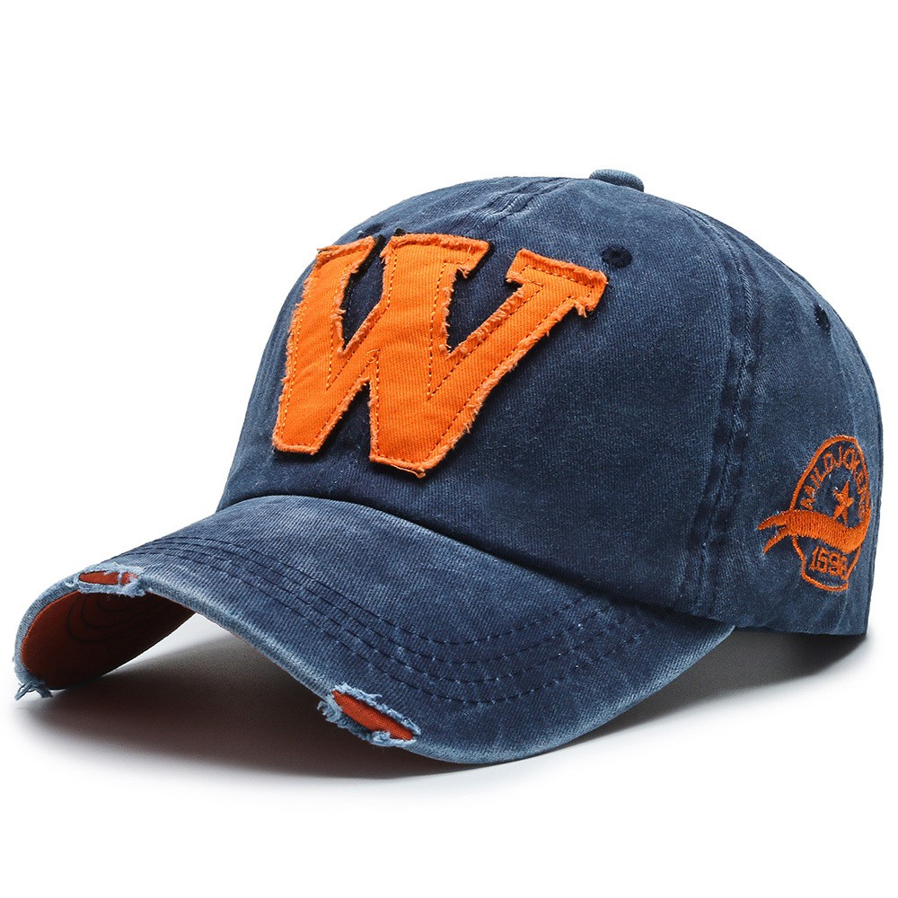 Nón lưỡi trai thêu chữ W thời trang cổ điển