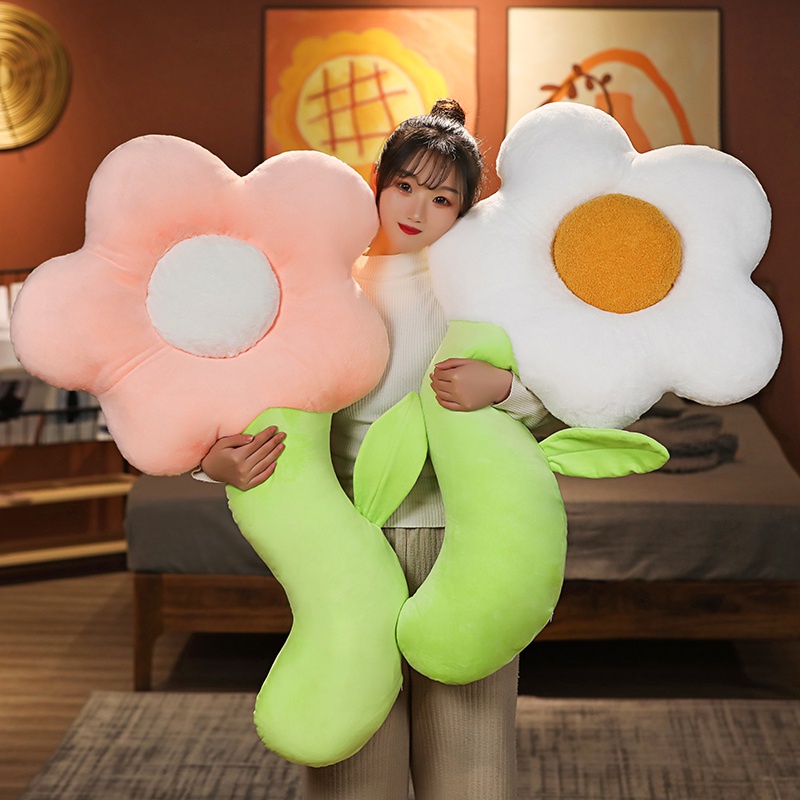 &lt;Tik Tok hot✨&gt;AIXINI 130CM Real Life Sunflower Plush Toys Flower Pillow Sofa Influencer Super Soft Cute Girls  Sleeping Cushion Beautiful Stuffed Plant Dolls Gift for Children