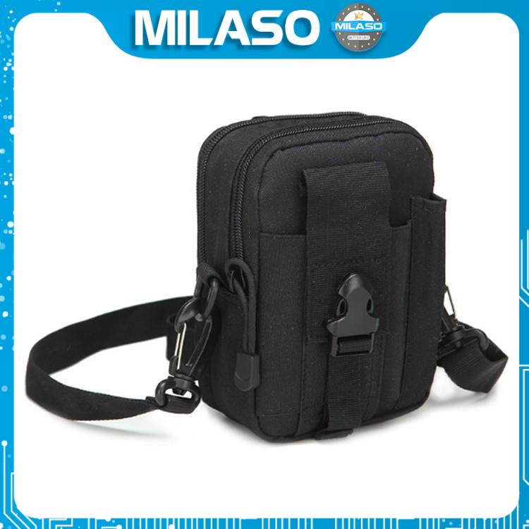 Túi Đeo Hông Nam Nữ MILASO EDC Rằn Ri Có Thể Đeo Chéo Hoặc Gắn Balo Nhiều Ngăn Chống Nước FB-001204