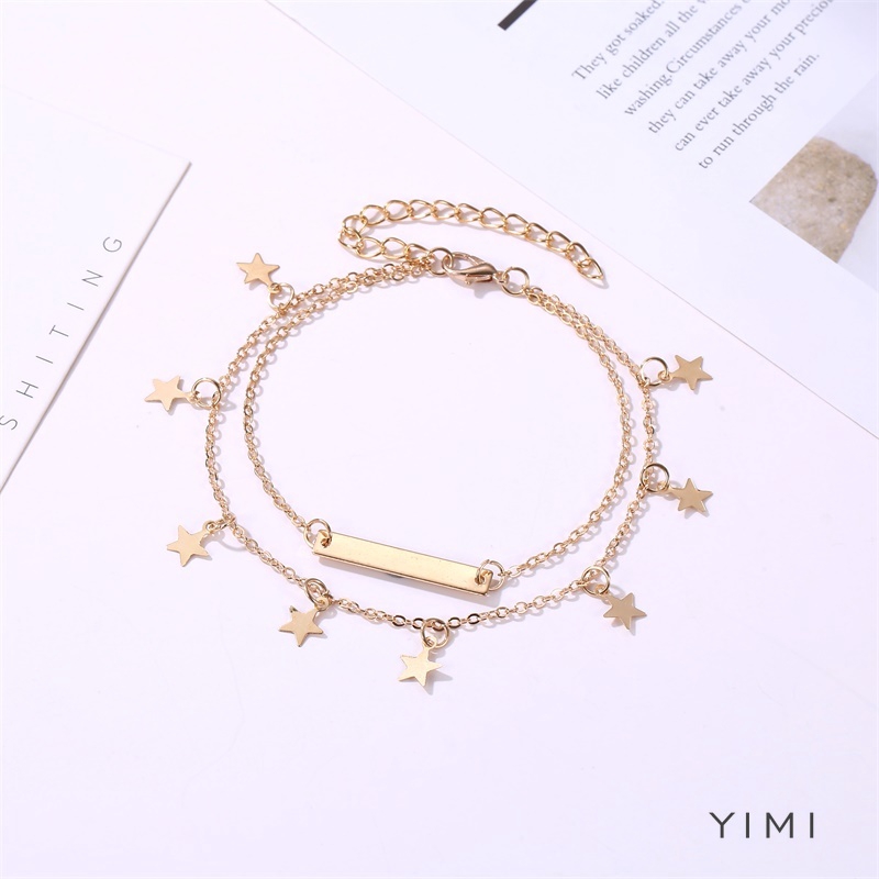 Lắc chân mặt hình ngôi sao đơn giản xinh xắn cho nữ | BigBuy360 - bigbuy360.vn