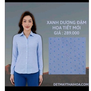 (CÓ SẴN)Áo sơ mi nữ Thái Hòa bông nhí vải sợi tre