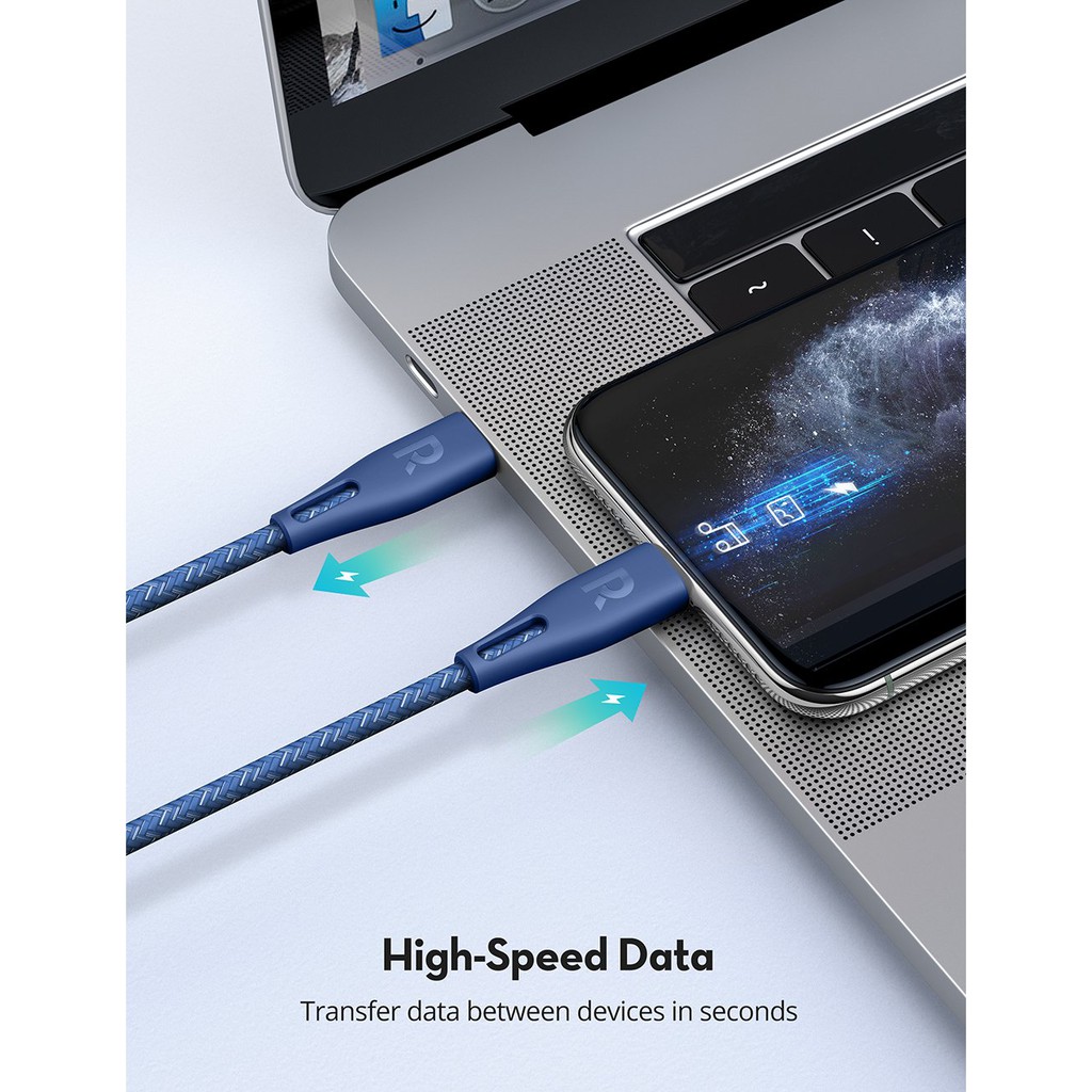 Dây Cáp Sạc Nhanh iPhone, iPad Đến 20W RAVPower RP-CB1017 USB Type C To Lightning, MFI C94, Dài 1.2m - Hàng Chính Hãng