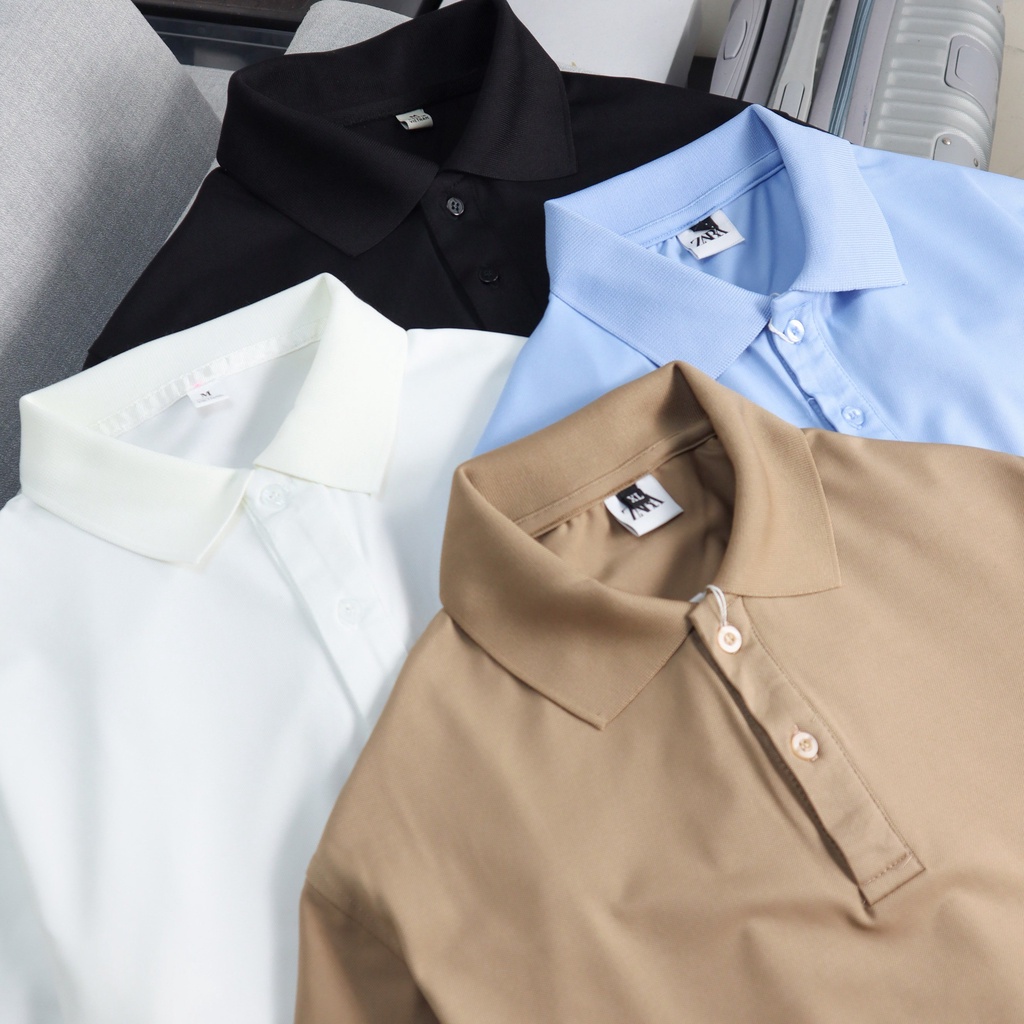 Áo polo nam form rộng co giãn cao cấp đẹp có cổ màu trắng,đen thời trang MURADFASHION APL16