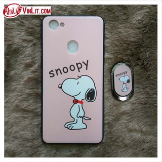 Ốp lưng Oppo F7 ốp chó Snoopy kèm nhẫn OF7180918A28