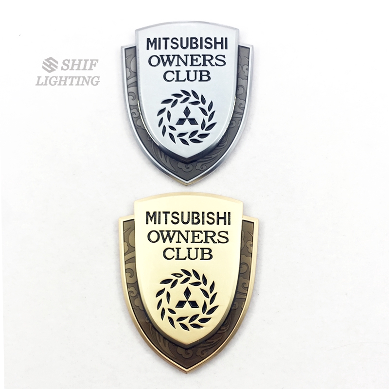 Miếng dán logo Mitsubishi owners trang trí xe ô tô