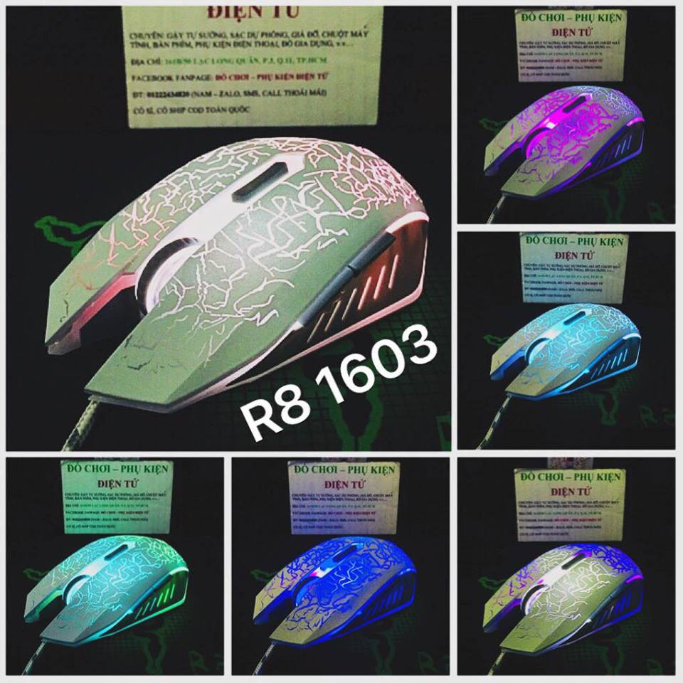 Combo bàn phím giả cơ LED và chuột LED R8 V8 cao cấp (tặng thảm lót chuột) | BigBuy360 - bigbuy360.vn