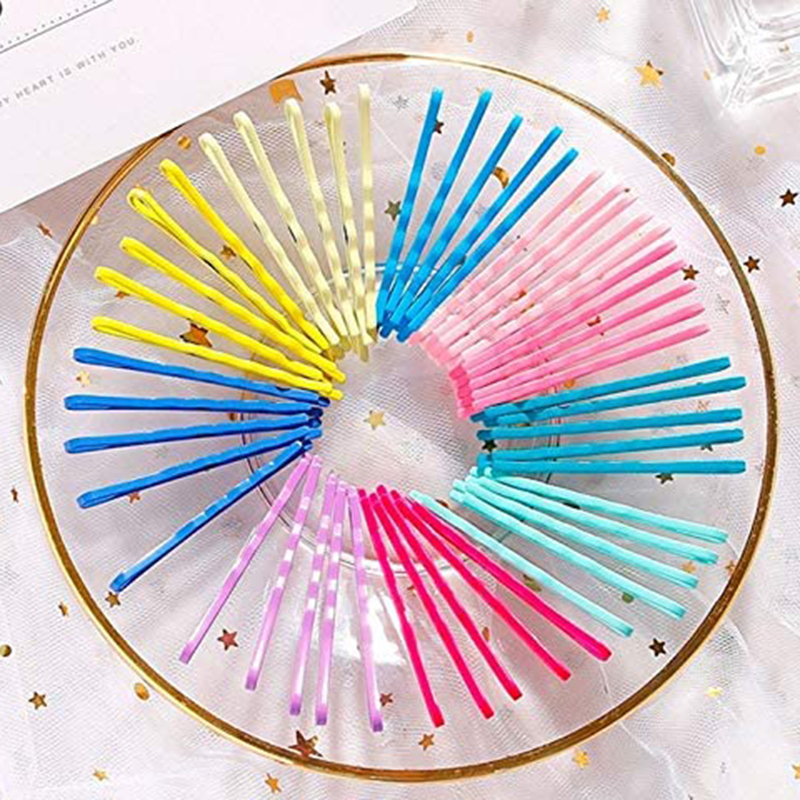 Bộ 50 chiếc kẹp tăm dạng gợn sóng đơn giản cho nữ