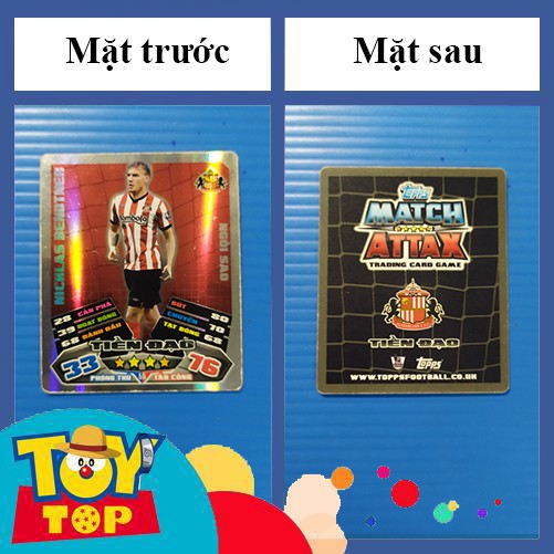 [1 thẻ] Thẻ cầu thủ bóng đá Poca Match Attax ngôi sao, đội trưởng 2011 - 2012, 2012 - 2013 2nd nhăn, xước nhẹ như ảnh