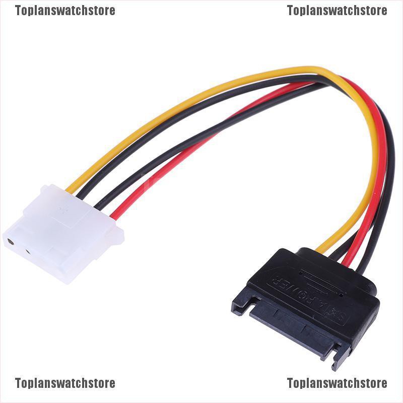 Cáp adapter SATA chuyển đổi đầu cắm IDE SATA 15pin sang ổ cắm Molex IDE 4pin