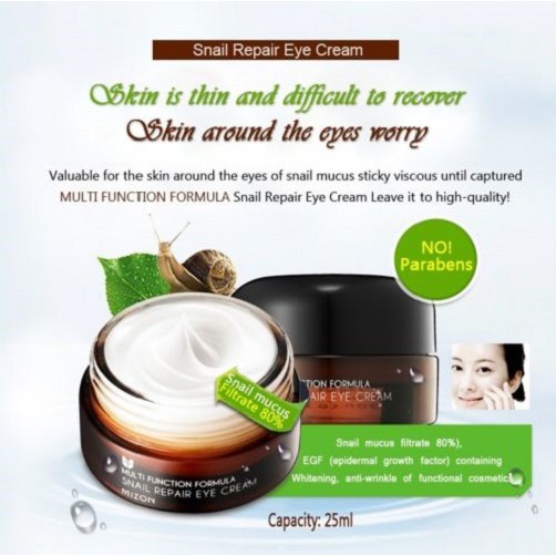 Kem dưỡng chống nhăn vùng mắt Mizon Snail Repair Eye Cream 25ml | BigBuy360 - bigbuy360.vn