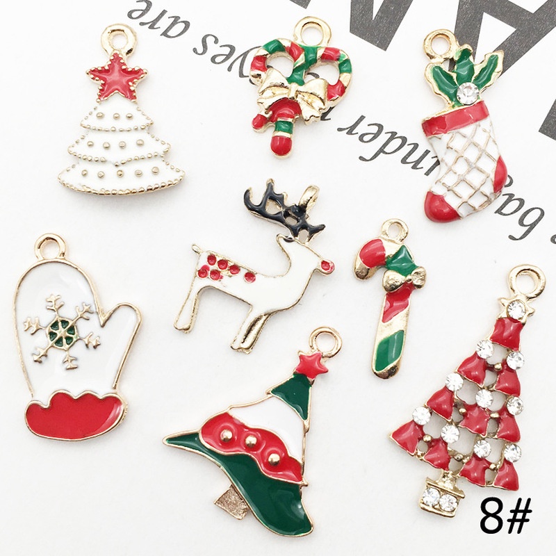 Set 19 Mặt Vòng cổ Trang Trí Cây Thông Noel DIY