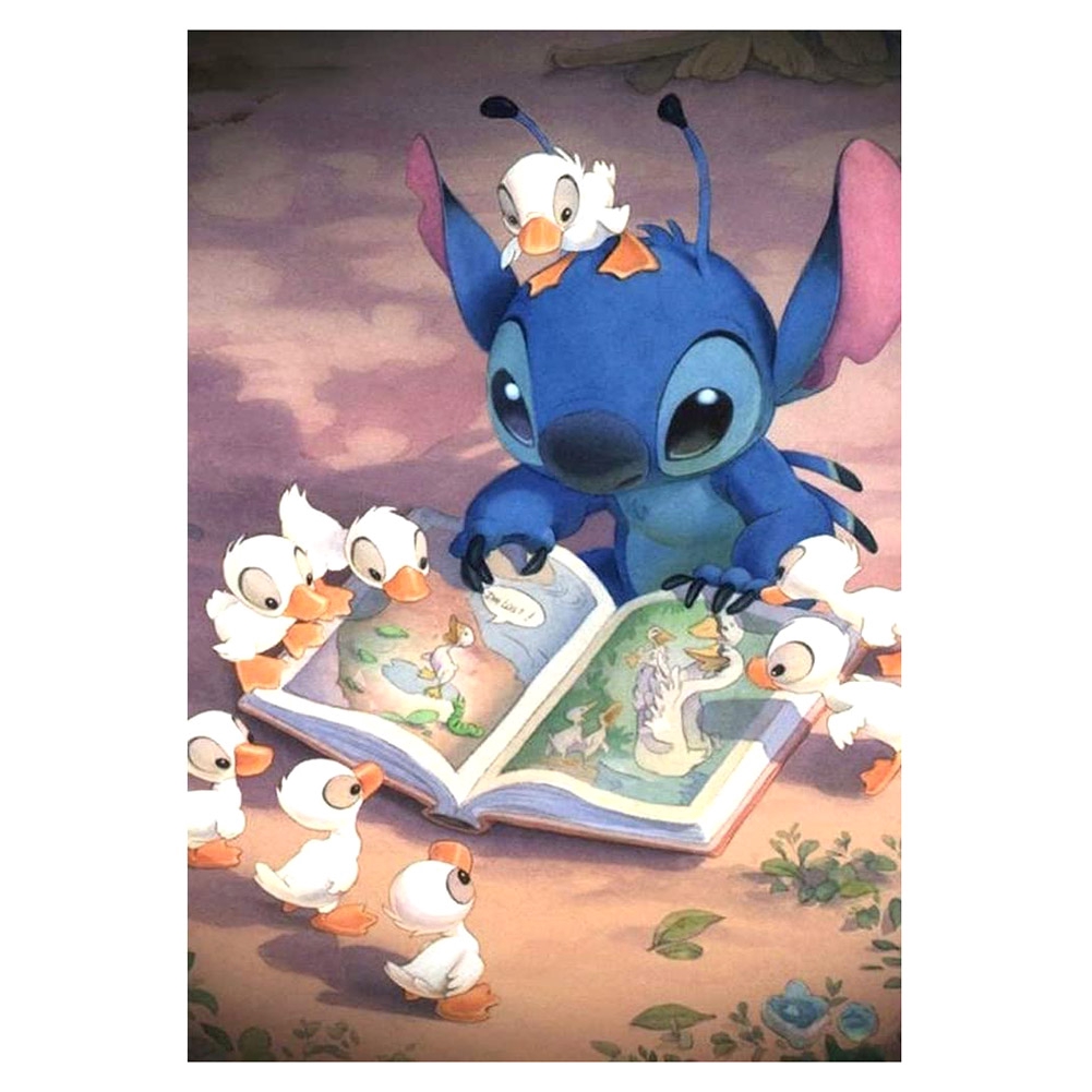 Bộ Tranh Đính Đá 5d Tự Hoàn Thành Hình Nhân Vật Stitch