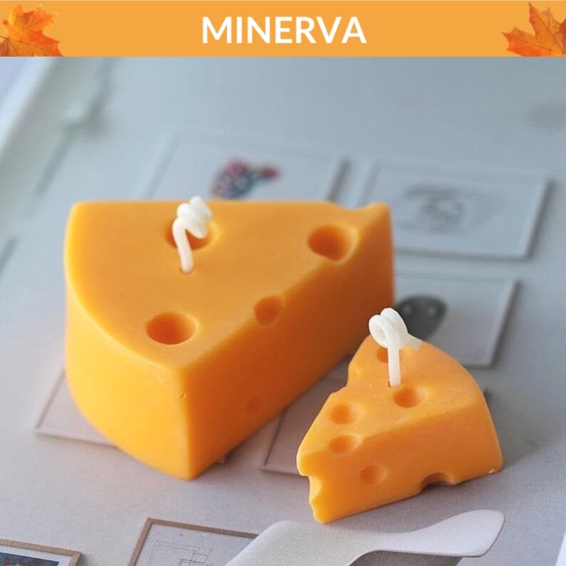 Nến thơm hình bánh PHÔ MAI Minerva không khói , phụ kiện trang trí , quà tặng