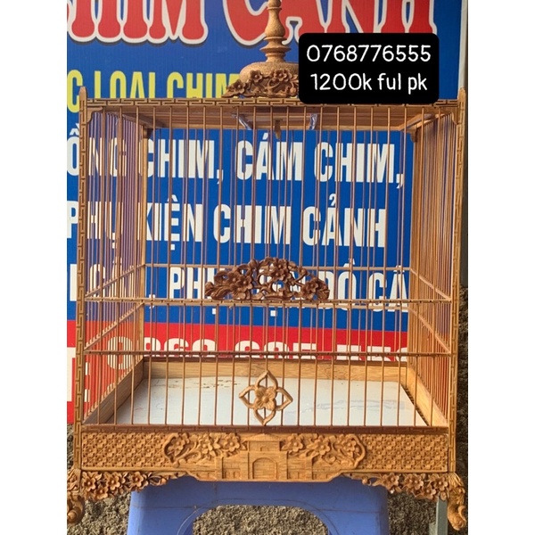 Lồng chào mào chiện chất liệu tre già