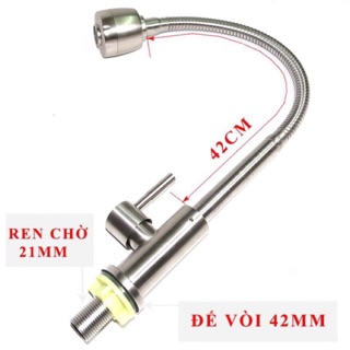 Vòi Rửa Bát Lạnh Cần Mềm Inox304(BH 36 Tháng)