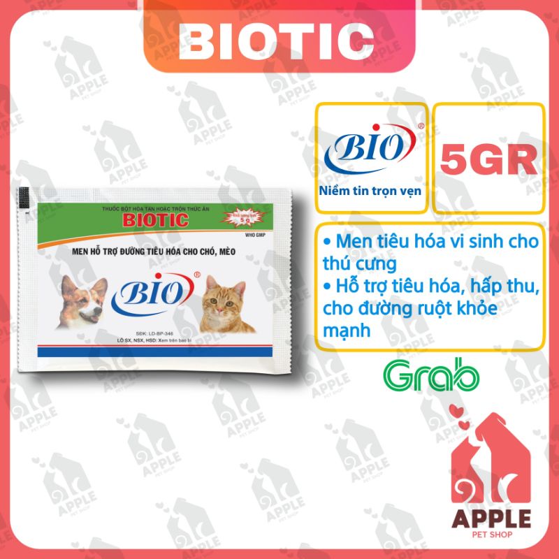 [BIOTIC] [5GR] Men tiêu hóa cao cấp dành cho thú cưng