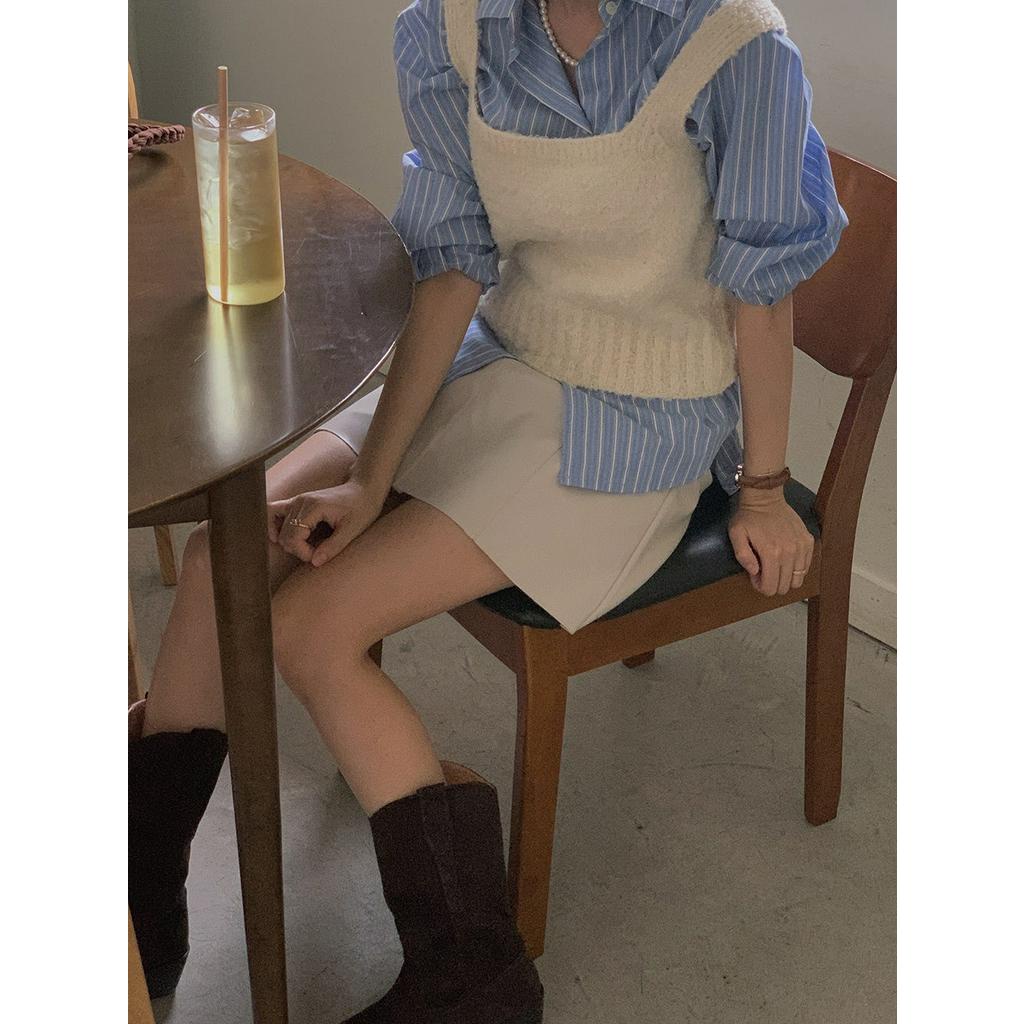 60635 Bên Ngoài Thời Trang Áo Yếm Trắng