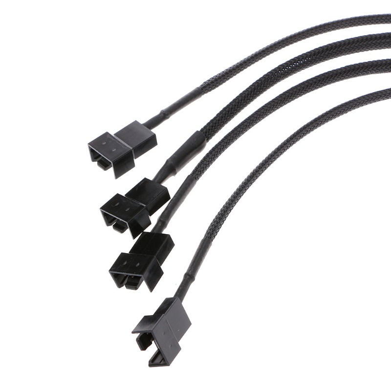 Cáp Quạt Tản Nhiệt Mở Rộng 4 Pin PWM 1 Sang 4 Chiều Màu Đen Cho Máy Tính / Vỏ Quạt Tản Nhiệt
